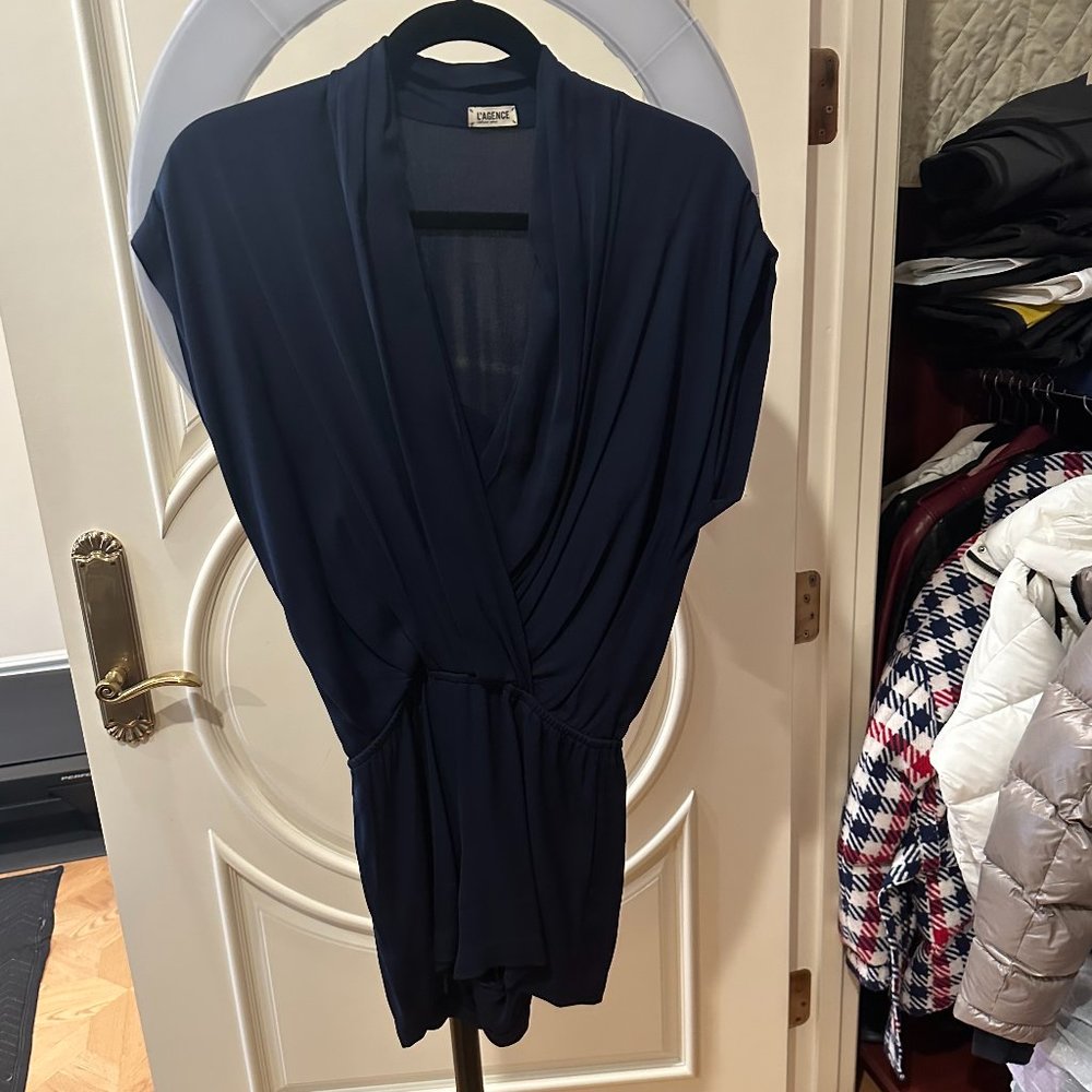L'Agence Navy Blue Romper | Size XS *Worn Once